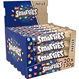 Smarties Nestlé SMARTIES Riesenrolle, bunte Schokolinsen, ideal für Kindergeburtstage, Farben aus der Natur, Hexagonrolle 20er Pack (20x130g)