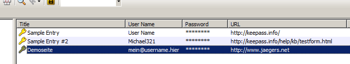 KeePass Entry