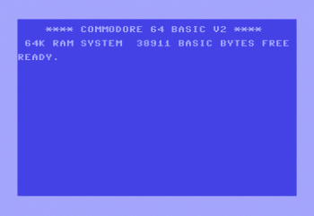 Der Startbildschirm des Commodore 64